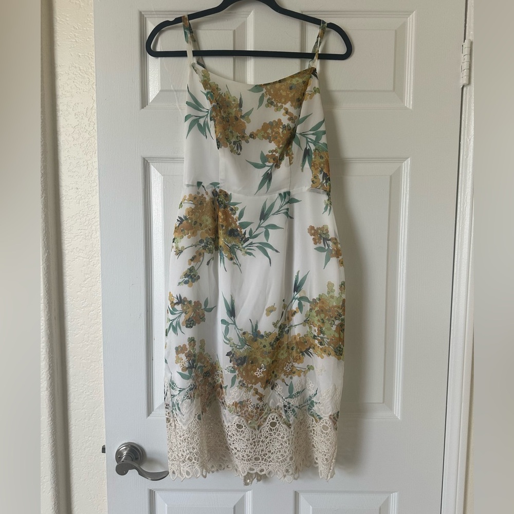 Eva Mendes for New York & Company Ribbed Floral Boho Dress